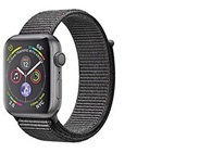 AroundTech - Apple Watch Series 4, annunciato a settembre 2018, ha un Display Retina OLED LTPO con Force Touch (1000 nit) in un cassa in alluminio color argento con fondo in ceramica, cristallo di zaffiro e Vetro Ionâ€‘X rinforzato, connettivita GPS integrata (GLONASS, Galileo e QZSS), Wi-Fi (802.11b/g/n a 2,4GHz), Bluetooth 5.0. Apple Watch Series 4 monta il processore S4 dualâ€‘core a 64 bit, Chip wireless Apple W3, altimetro barometrico, 16GB di memoria per lo storage di musica da riprodurre in locale via altoparlante, cardiofrequenzimetro ottico, cardiofrequenzimetro elettrico, accelerometro e giroscopio di nuove generazioni rispetto al predecessore, sensore di luce ambientale. La corona digitale Digital Crown ha il feedback aptico. Batteria ricaricabile integrata agli ioni di litio con fino a 18 ore di autonomia. Apple Watch Series 4 resiste a acqua fino a 50 metri. Sistema operativo watchOS 5. Watch Series 4 disponibile nelle dimensioni da 40mm e 44mm e nelle versioni GPS e GPS+Cellular (questo modello ha anche un modulo per 4G LTE e UMTS). 