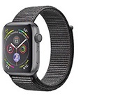 AroundTech - Apple Watch Series 4, annunciato a settembre 2018, ha un Display Retina OLED LTPO con Force Touch (1000 nit) in un cassa in alluminio color argento con fondo in ceramica, cristallo di zaffiro e Vetro Ionâ€‘X rinforzato, connettivita GPS integrata (GLONASS, Galileo e QZSS), Wi-Fi (802.11b/g/n a 2,4GHz), Bluetooth 5.0. Apple Watch Series 4 monta il processore S4 dualâ€‘core a 64 bit, Chip wireless Apple W3, altimetro barometrico, 16GB di memoria per lo storage di musica da riprodurre in locale via altoparlante, cardiofrequenzimetro ottico, cardiofrequenzimetro elettrico, accelerometro e giroscopio di nuove generazioni rispetto al predecessore, sensore di luce ambientale. La corona digitale Digital Crown ha il feedback aptico. Batteria ricaricabile integrata agli ioni di litio con fino a 18 ore di autonomia. Apple Watch Series 4 resiste a acqua fino a 50 metri. Sistema operativo watchOS 5. Watch Series 4 disponibile nelle dimensioni da 40mm e 44mm e nelle versioni GPS e GPS+Cellular (questo modello ha anche un modulo per 4G LTE e UMTS). 